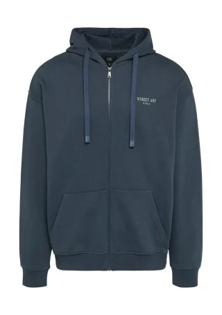 Q/S designed by - Sweathirt-Jacke mit Kapuze blau - Gr. - M