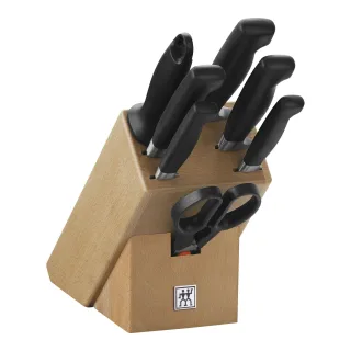 ZWILLING VIER STERNE 8-tlg, Messerblockset, Natur