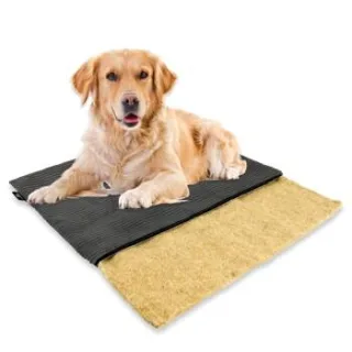 Rohrschneider mümmi Hundematte Hanf, abnehmbarer Cordbezug dunkelgrau 1 m, 2 cm, 68 cm