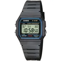 CASIO TIMELESS COLLECTION Chronograph F-91W-1YEG, Quarzuhr, Armbanduhr,Herren,Damen,Jugendliche, Digitaluhr,Resinarmband