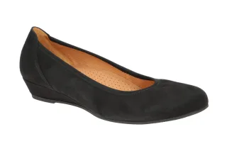 Gabor 02.690.47 KRETA Damen Ballerinas - Schwarz (schwarz), Echtleder, Keilab...