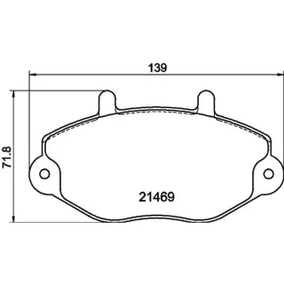 Hella Bremsbel?ge vorne Ford Transit 2,0 2,4 2,5 8DB355006-401