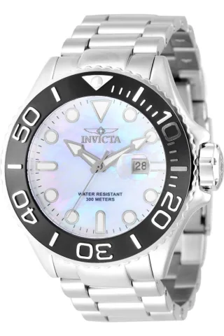 Invicta Grand Diver 49153 Herrenarmbanduhr - Quarzwerk - Edelstahl mit Perlmuttzifferblatt - 52 mm