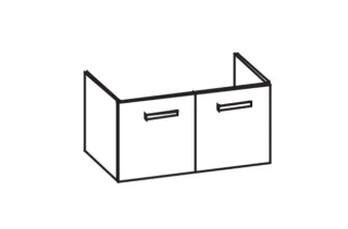 Artiqua 412 Waschtischunterschrank für Tonic II K0872, Riviera Eiche quer NB, 412-WU2T-I51-7179-438 412-WU2T-I51-7179-438