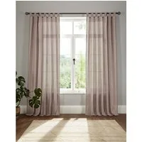 OTTO home Vorhang Elby 1 (1 St), Schlaufen, halbtransparent, Jacquard, transparent, basic, monochrom, bis 295 cm Länge