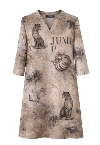 tuzzi - Kleid QUIET WILD light cashmere/taupe - Gr. - 46