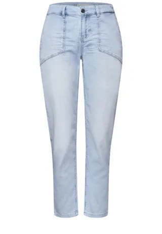Street One - Jeans im Chino-Look blau - Gr. - 28