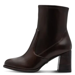 Tamaris - Stiefelette mit Blockabsatz braun - Gr. - 38
