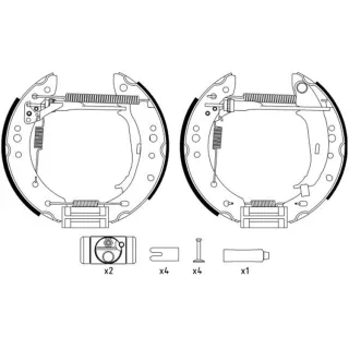 Textar Bremsbacken + Radzylinder hinten Mitsubishi Colt Smart Forfour