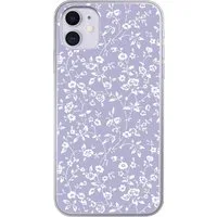 MuchoWow Handyhülle für Apple iPhone 11 Florales Muster - Lila - Weiß - Blumen, Smartphone-Bumper, Print, Handy Schutzhülle Dünn