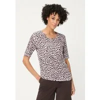 Olsen T-Shirt Shirt mit Allover-Dessin und Rundhalsausschnitt