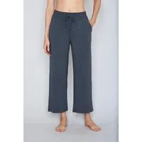 JOOP! Pyjamahose Luxe Cornflower-Design, Tunnelzugbund, Eingrifftaschen