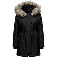 ONLY Winterjacke Only Damen Winter-Jacke OnlIris einfarbiger Parka Mantel Fellkapuze