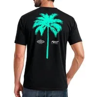 Neverless Print-Shirt Herren T-Shirt mit Palmen-Print Baumwollstoff und Grafik Aufdruck mit Print