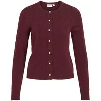 Vila Strickjacke VIKERRY CABLE L/S KNIT CARDIGAN-NOOS Materialmix, normal geschnitten
