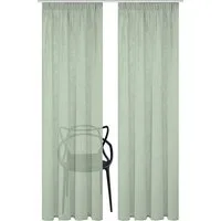 HOME WOHNIDEEN Vorhang 080530 Kombiband Fertigschal SOFTY halbtransparent (2 St), Multifunktionsband, halbtransparent, Polyester