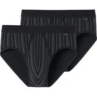 Schiesser Slip mit Eingriff, gestreift, mit komfortablem Softbund im 2er Pack