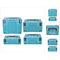 Makita Werkzeugkoffer Makpac Set Gr. 1 + 2 + 3 + 4 Transportbox und Werkzeugkiste