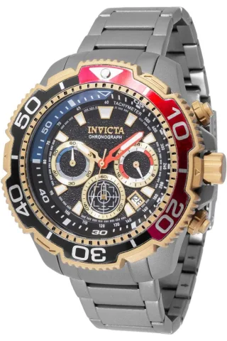 Invicta TI-22 49495 Herrenarmbanduhr - Quarzwerk - Titan mit Schwarzem Zifferblatt - 48 mm
