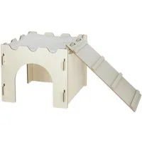 Kerbl Nagerhaus Nagerburg mit Rampe 53 cm x 28 cm x 25 cm 81826