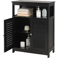 COSTWAY Badkommode, Badezimmerschrank, 2 Schubladen, weiß