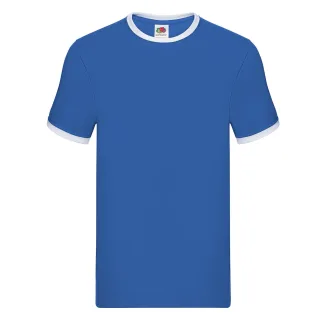 Fruit of the Loom - "Ringer 160" T-Shirt für Herren (Königsblau/Weiß)