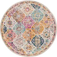Livabliss Teppich CUZCO, rund, Höhe: 11 mm, Orient-Optik, Vintage Design, Boho Stil, Kurzflor, Wohnzimmer