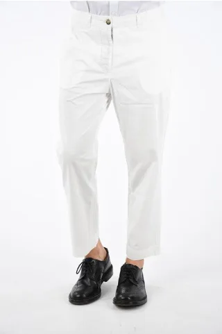 Stretch-BOYFRIEND-Hose in Weiß