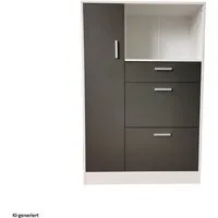 HTI-Living Hochschrank Küchenschrank Weiß-Grau Blanca L (Stück, 1-St., 1 Küchenschrank) Mehrzweckschrank