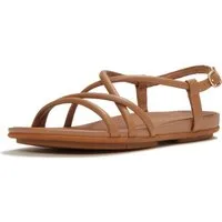 Fitflop GRACIE LEATHER STRAPPY BACK-STRAP SANDALS Riemchensandale Keilabsatz, Sandalette mit verstellbarem Schnallenverschluss