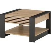 Stolkom Sp.z.o.o. Couchtisch Feli Couchtisch B/H/T 70x42x70 cm (1-St), MDF, fest verleimten Stäbchen