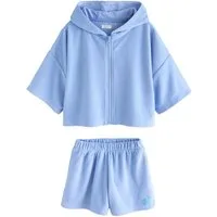 Next Badeponcho Frottee-Kapuzenjacke und Shorts im Set, Baumwolle, Polyester