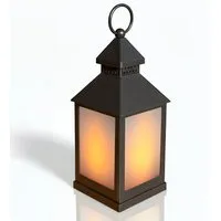 EAXUS LED Laterne Sturmlaterne mit Flammeneffekt Kerze - Wohnzimmer & Garten, Täuschend echter Flackereffekt, LED fest integriert, Warmweiß, Flackerndes Windlicht mit Milchglas-Optik