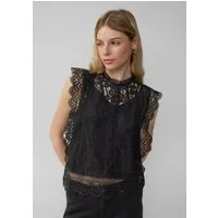 QS Blusentop Bluse Blusentop aus Spitze