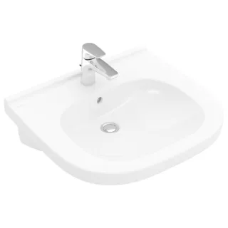 Villeroy & Boch ViCare Waschtisch 41196101 weiss, 60 x 55 cm, mit Hahnloch, ohne Überlauf