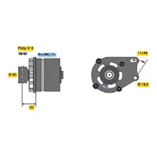 Bosch Lichtmaschine 0986038621 Fiat Cinquecento Panda Seicento Lancia Y10