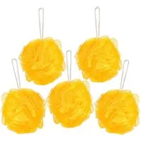 BRUBAKER Duschschwamm Badeschwamm-Set, 5-tlg., 5x Peeling- und Massage-Schwamm, Duschschwamm mit Aufhänger