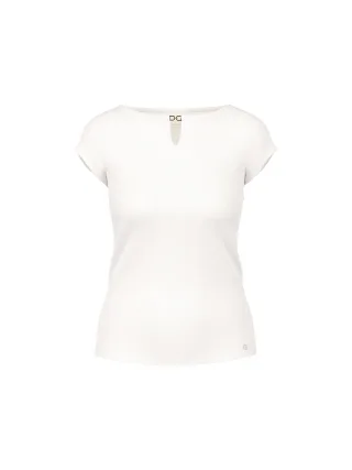 Marc Cain Collections - Baumwollstretch-Shirt mit Cutout off-white - Gr. - 40