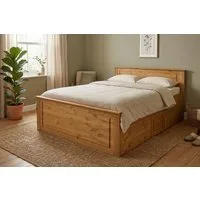 OTTO home Massivholzbett Hugo, FSC® zertifiziert, Landhausstil, zeitlos und edel (auch als Super Sparset inklusive Schubkästen), Stauraumbett, extra belastbar, Made in EU, viele Breiten