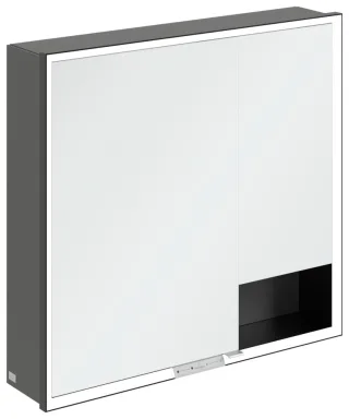 Villeroy & Boch Aufputz-Spiegelschrank My View+ B48180 800x750x168mm m. Bel. Graphite B48180VR