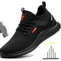 ARMORAX Sicherheitsschuhe mit Stahlkappe unisex, Sicherheitsschuh schwarz Arbeitsschuh flexibler Sicherheitsschuh mit Stahlkappe