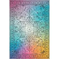 TaraCarpet Teppich Kurzflorteppich TaraCarpet Rainbow Oriental moderner Orientteppich, rechteckig, Höhe: 14 mm, Orientalisches Design in Regenbogenfarben auch für das Jugendzimmer