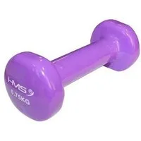 HMS Kurzhantel Fitness (Gusseisen mit Vinylbeschichtung) 0,75kg violett - 1 Stück