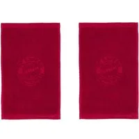 FC Bayern München Badetuch FC Bayern München Gästehandtuch 2er-Set 30 x 50 cm (Bordeaux), 100% Baumwolle