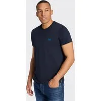 BOSS T-Shirt Rundhals, Jersey, kleines Logo, regular fit