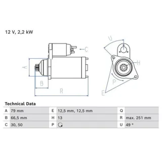 Bosch Starter VW California Crafter Grand Multivan Transporter 2