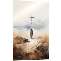 Posterlounge Wandbild Jesus und das Kreuz, DejaReve, erhältlich als Poster, Leinwandbild, Wandsticker oder Acrylglasbild
