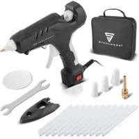 STAHLWERK Heißklebepistole HKP-100DT ST Profi-Klebepistole 100 Watt 11 mm, (Set, 7 St., Vollausstattung), elektronisch geregeltes Heizelement.