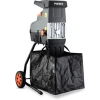FUXTEC Häcksler FX-EGH2800T, 44 cm max. Astdurchmesser, 2800W, Walzenschneidsystem, 60L Fangbox