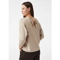 comma 3/4 Arm-Pullover Strickpullover Feinstrickpullover mit Schleifendetail
